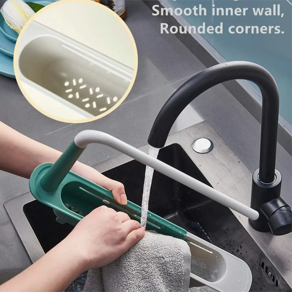 Telescopic Sink Rack Storage Drain Basket