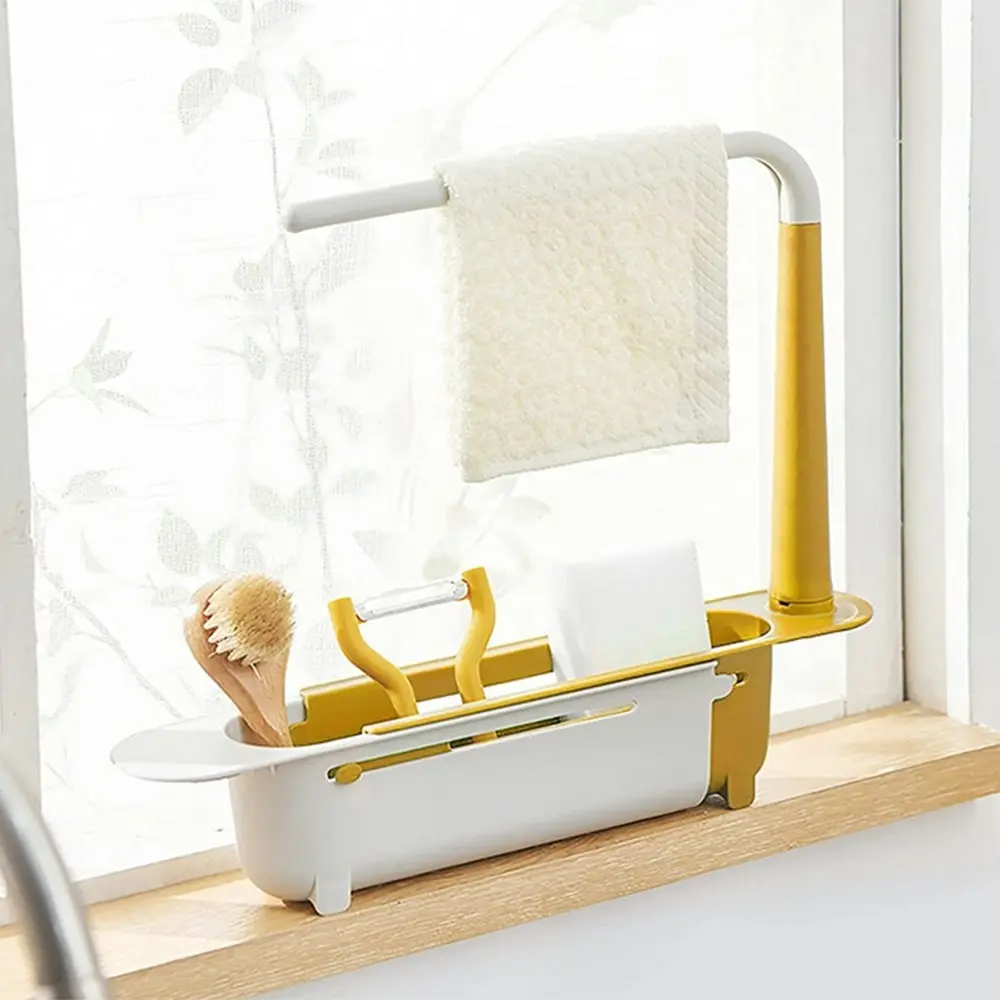 Telescopic Sink Rack Storage Drain Basket