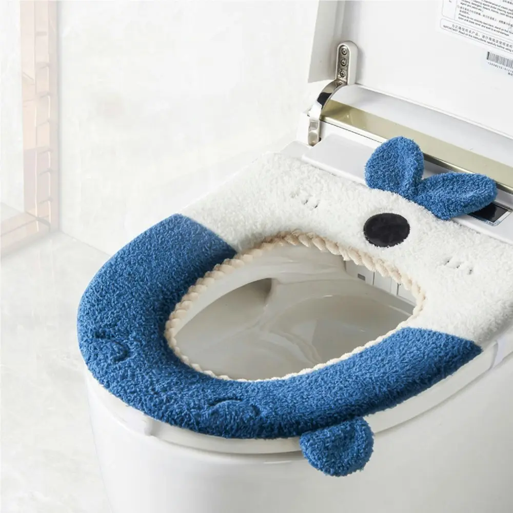 2Pcs Cartoon Toilet Seat Thickened Warm Toilet Seat Portable Toilet Washer