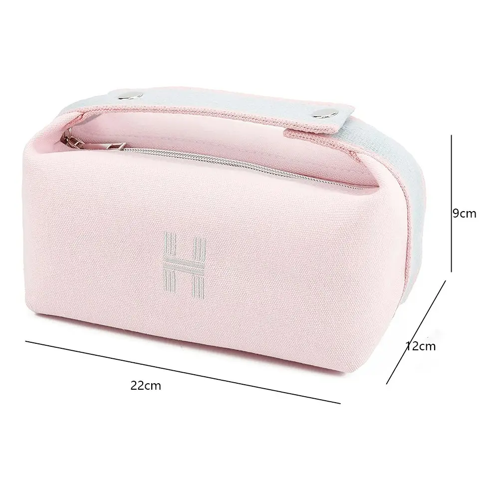 Fashion Portable Canvas Makeup Bag Cosmetic Bag Organizer Travel Toiletry Bag