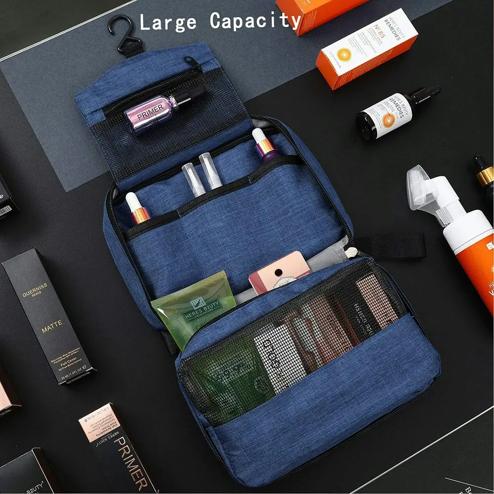 Toiletry Bag With Hanging Hook Cosmetic Bag Travel Shaving Organizer Bag