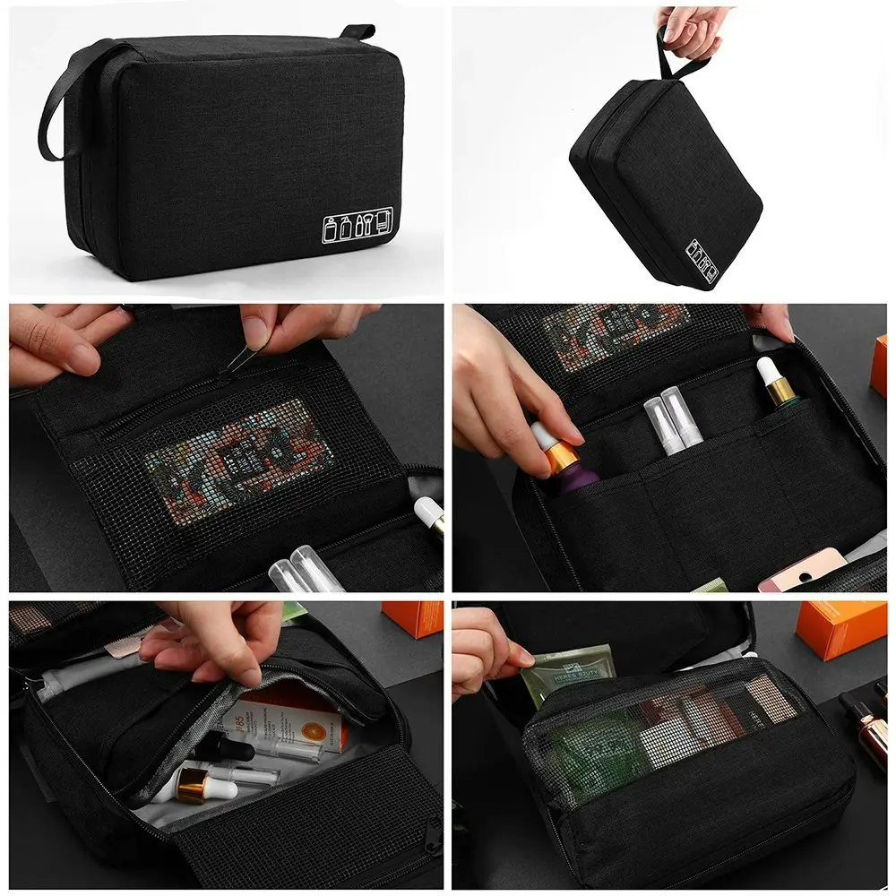 Toiletry Bag With Hanging Hook Cosmetic Bag Travel Shaving Organizer Bag