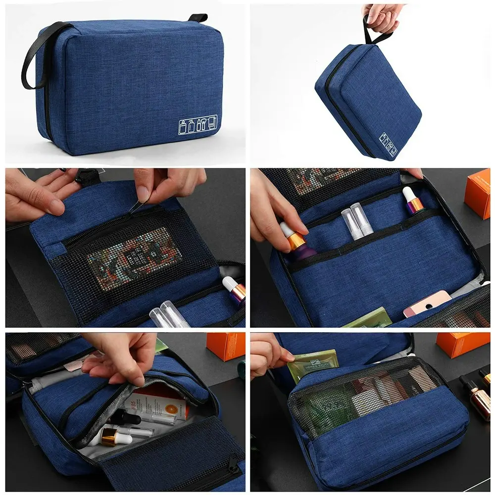 Toiletry Bag With Hanging Hook Cosmetic Bag Travel Shaving Organizer Bag