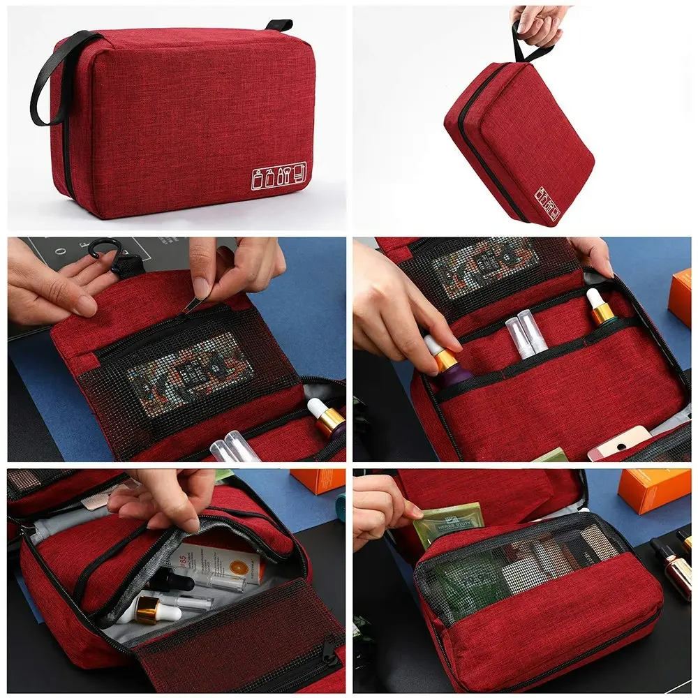 Toiletry Bag With Hanging Hook Cosmetic Bag Travel Shaving Organizer Bag