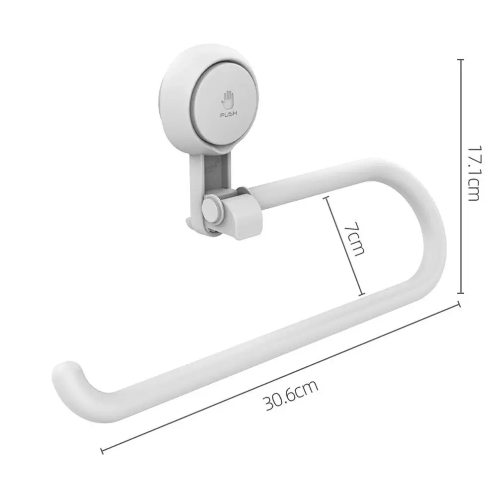 Wall Mount Towel Rack Suction Cup Paper Towel Holder for Kitchen Paper Roll