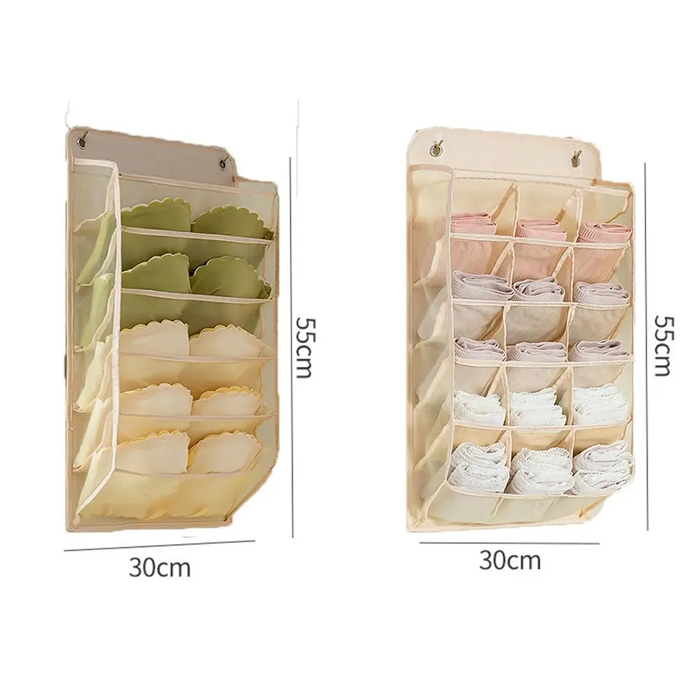 2pcs Closet Hanging Organizer Hanging Bra Organizer Wall Wardrobe Storage Bag