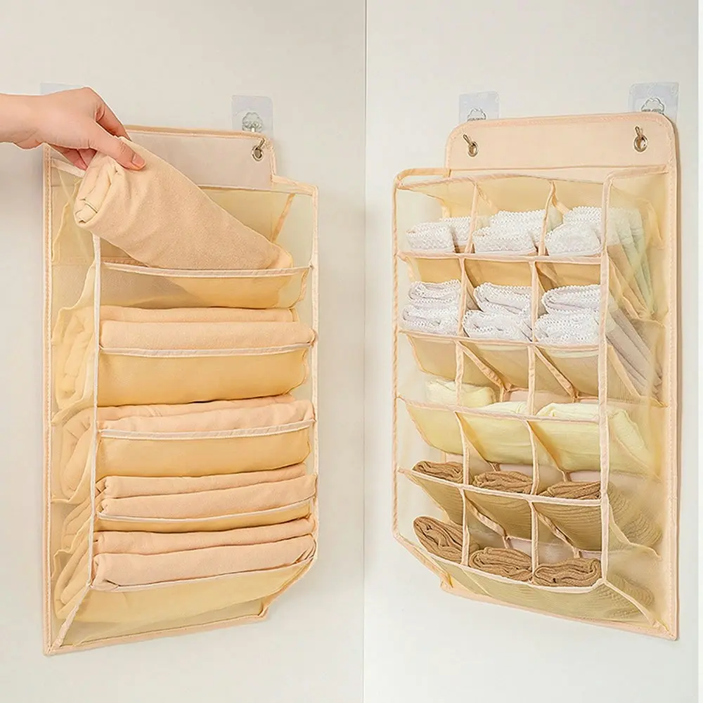 2pcs Closet Hanging Organizer Hanging Bra Organizer Wall Wardrobe Storage Bag