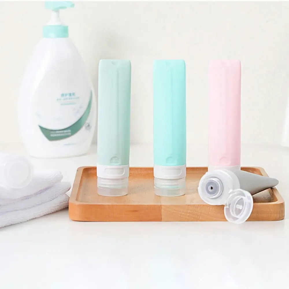 5Pcs 80ml portable Travel Silicone Separate Bottle Shampoo Cosmetics Bottle