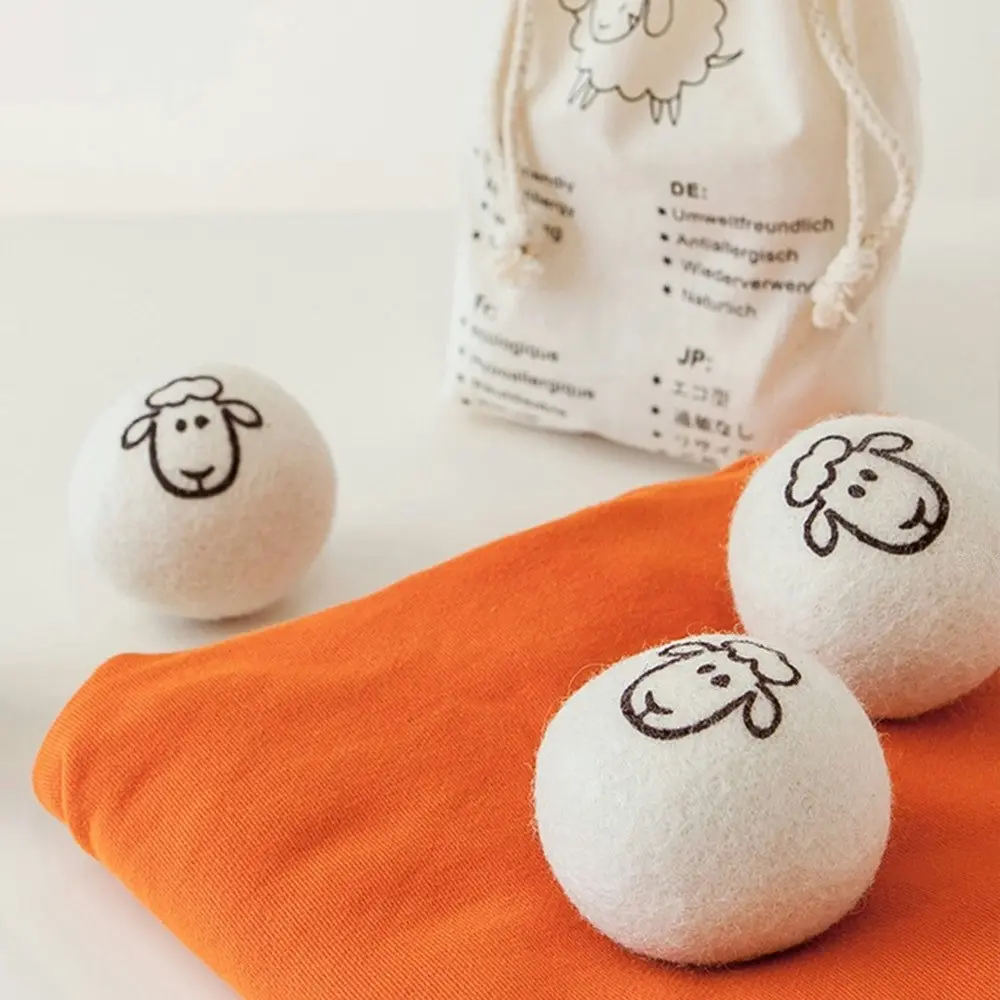 6 Pack Wool Dryer Balls Reusable Laundry Balls for Dryer Natural Fabric