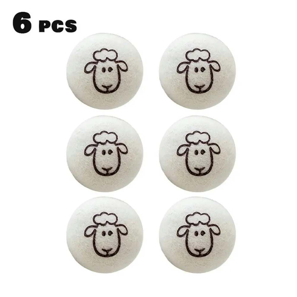 6 Pack Wool Dryer Balls Reusable Laundry Balls for Dryer Natural Fabric