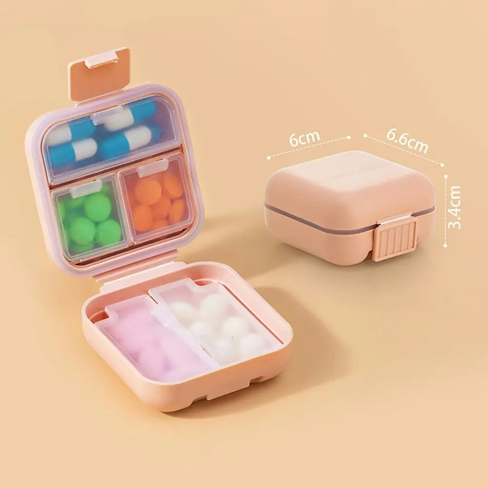 2Pcs Moisture Waterproof Pill Case Vitamin Pill Organizer Portable Pill Box