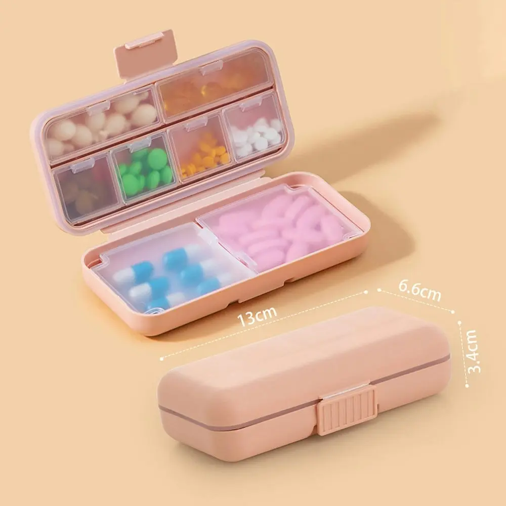 2Pcs Moisture Waterproof Pill Case Vitamin Pill Organizer Portable Pill Box