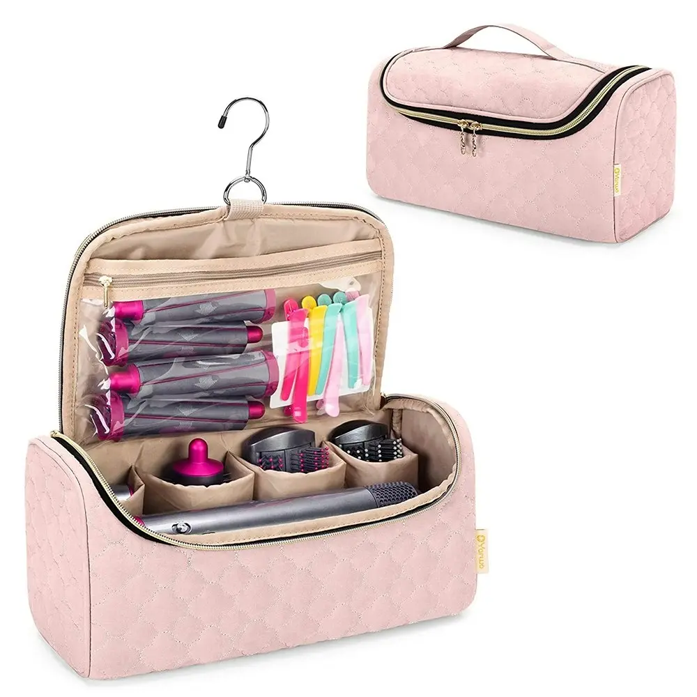 Portable Storage Bag with Hanging Hook for Hair Curler Accessories