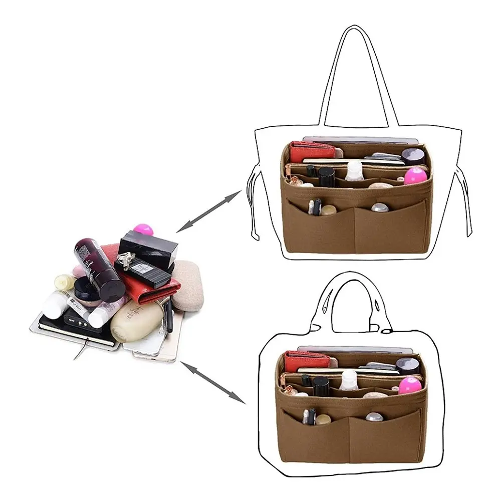 Purse Organizer Insert Handbag & Tote Organizer Bag In Bag?With Zipper