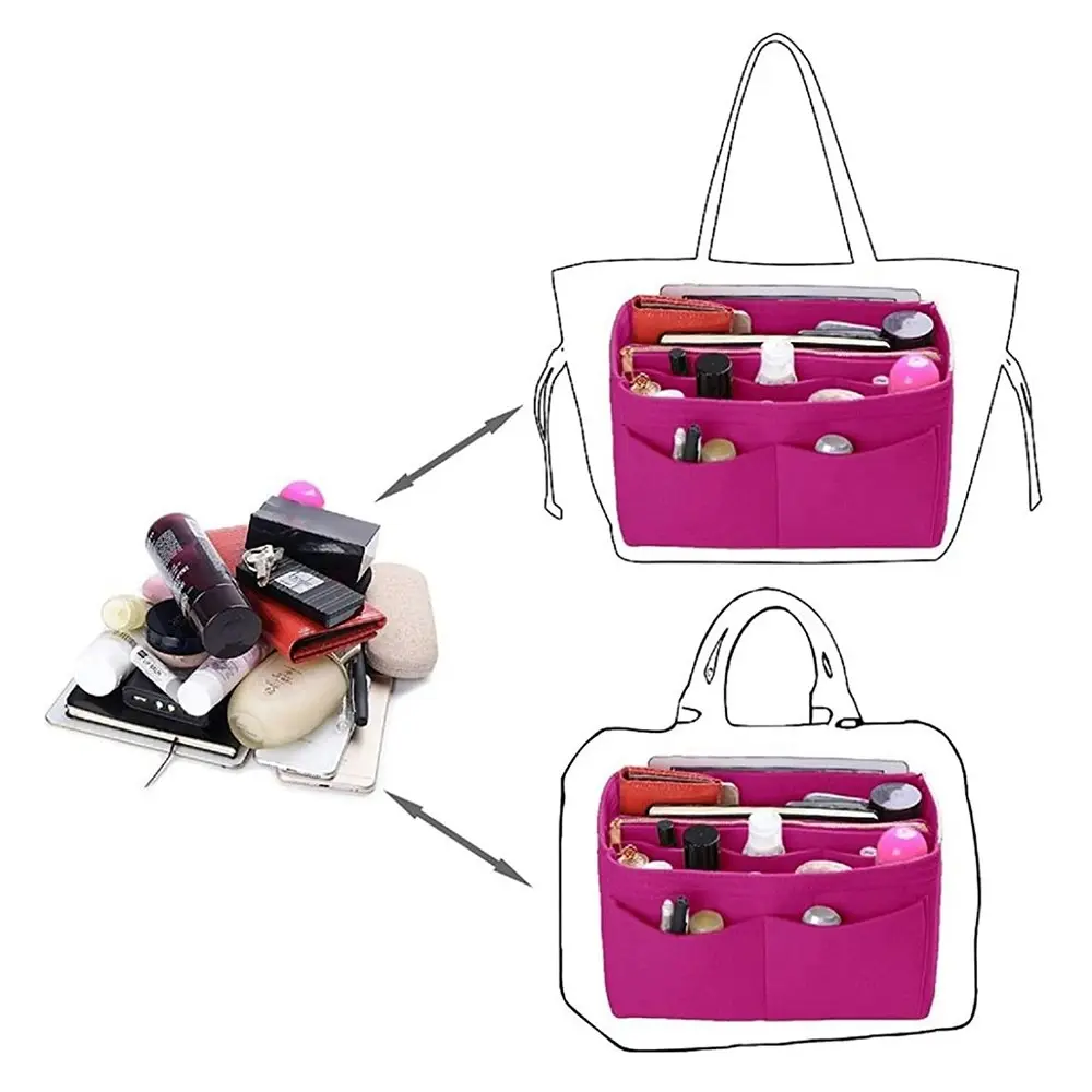 Purse Organizer Insert Handbag & Tote Organizer Bag In Bag?With Zipper