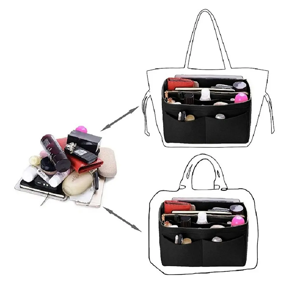 Purse Organizer Insert Handbag & Tote Organizer Bag In Bag?With Zipper