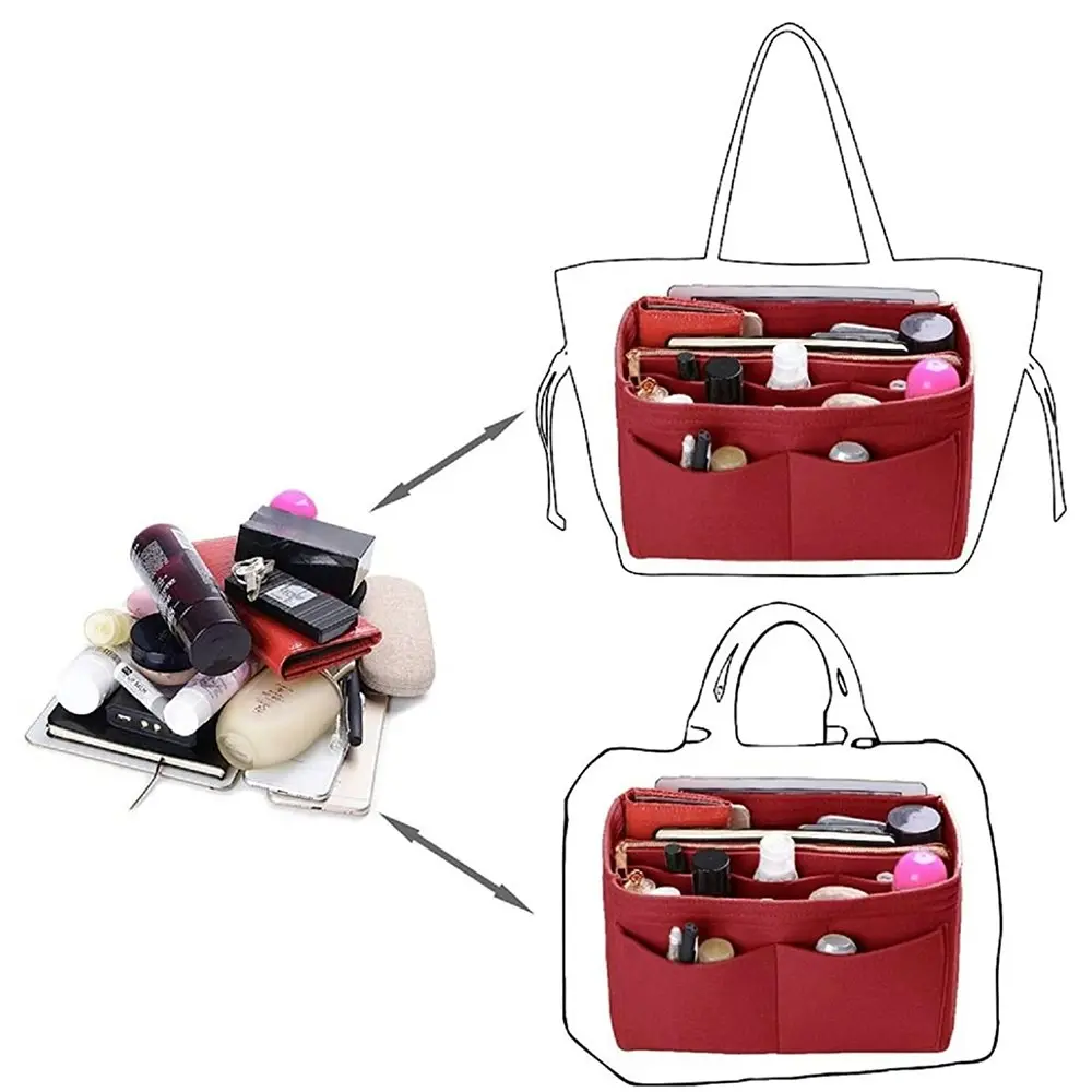 Purse Organizer Insert Handbag & Tote Organizer Bag In Bag?With Zipper