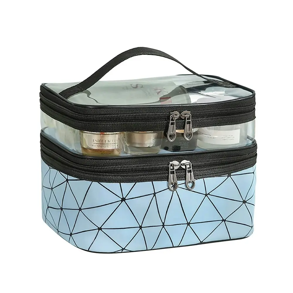 Double Layer Waterproof Travel Makeup Bag Toiletry Bags