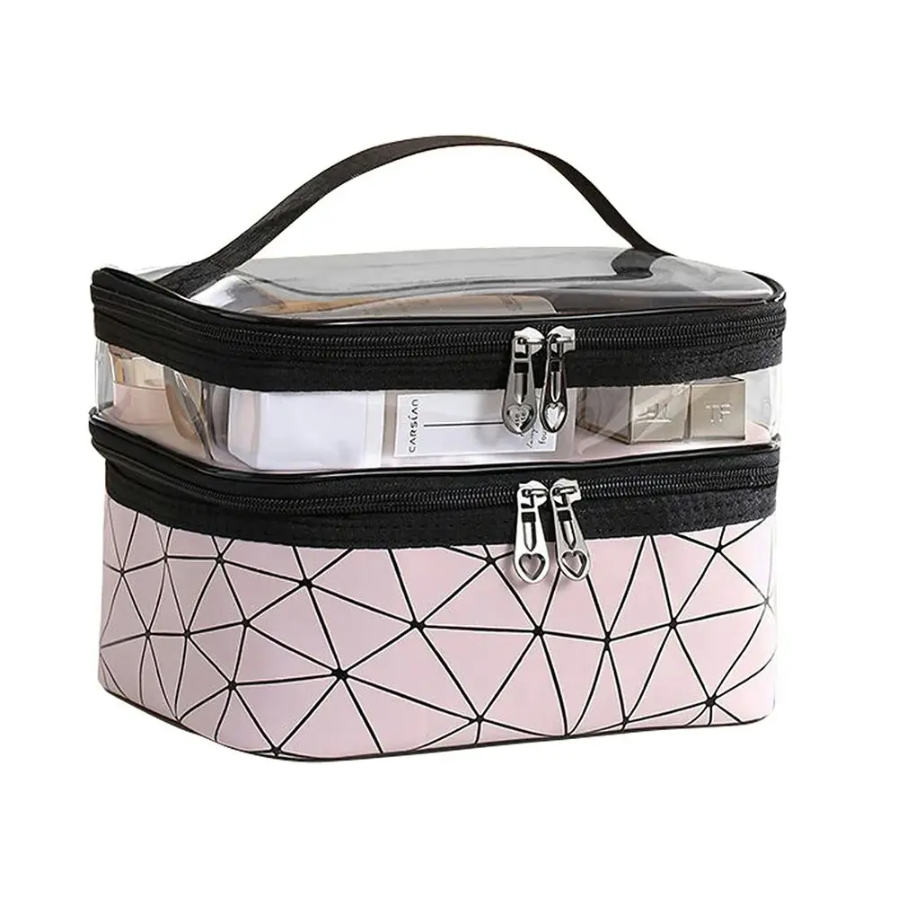 Double Layer Waterproof Travel Makeup Bag Toiletry Bags