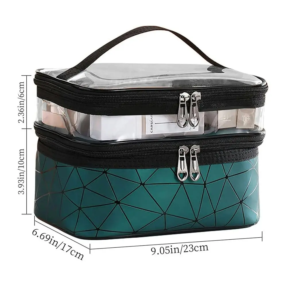 Double Layer Waterproof Travel Makeup Bag Toiletry Bags