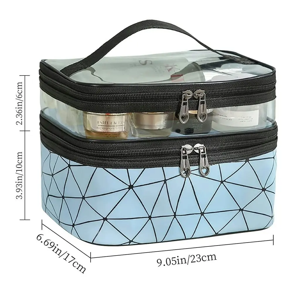 Double Layer Waterproof Travel Makeup Bag Toiletry Bags