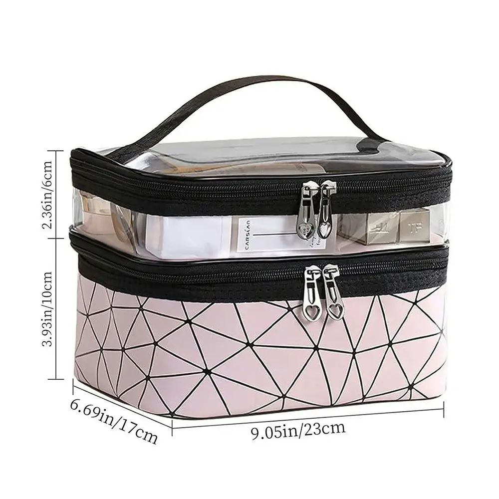 Double Layer Waterproof Travel Makeup Bag Toiletry Bags