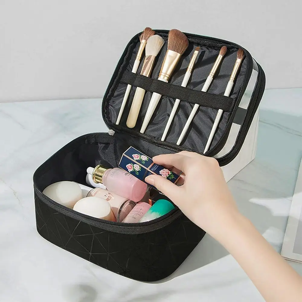 Double Layer Waterproof Travel Makeup Bag Toiletry Bags