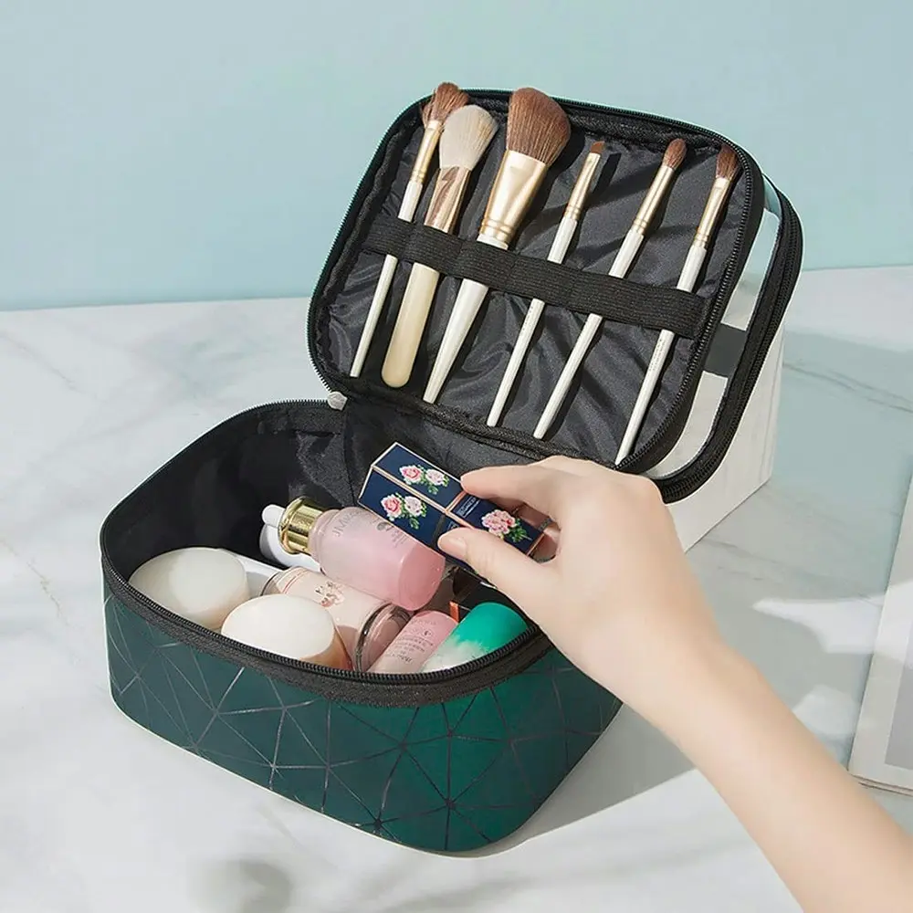 Double Layer Waterproof Travel Makeup Bag Toiletry Bags