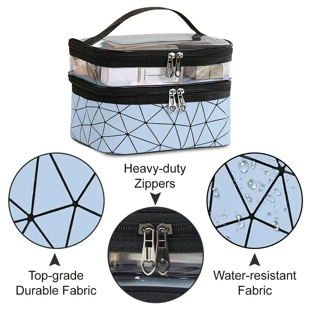 Double Layer Waterproof Travel Makeup Bag Toiletry Bags