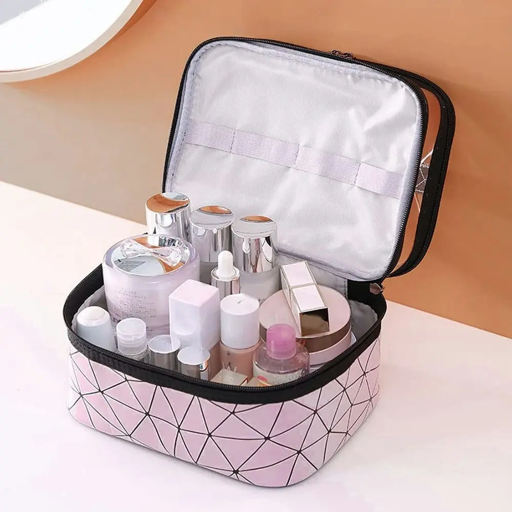 Double Layer Waterproof Travel Makeup Bag Toiletry Bags