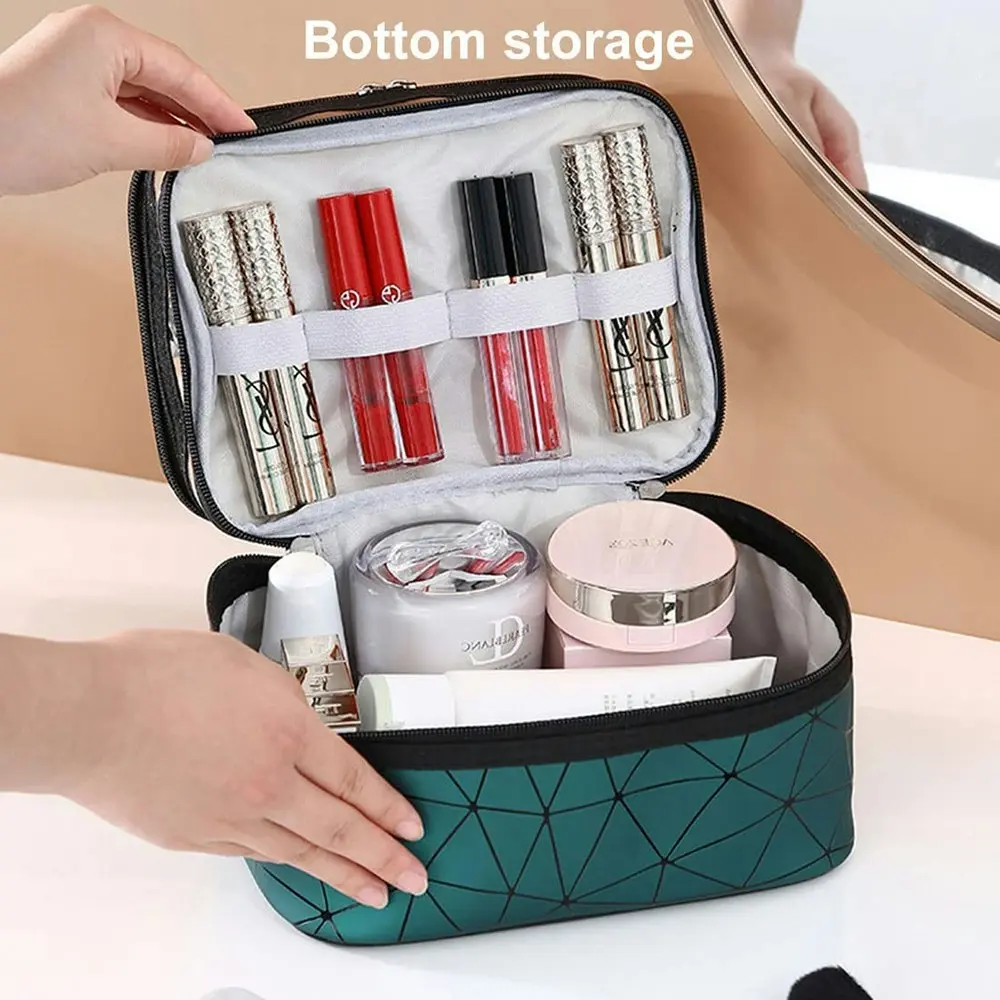 Double Layer Waterproof Travel Makeup Bag Toiletry Bags