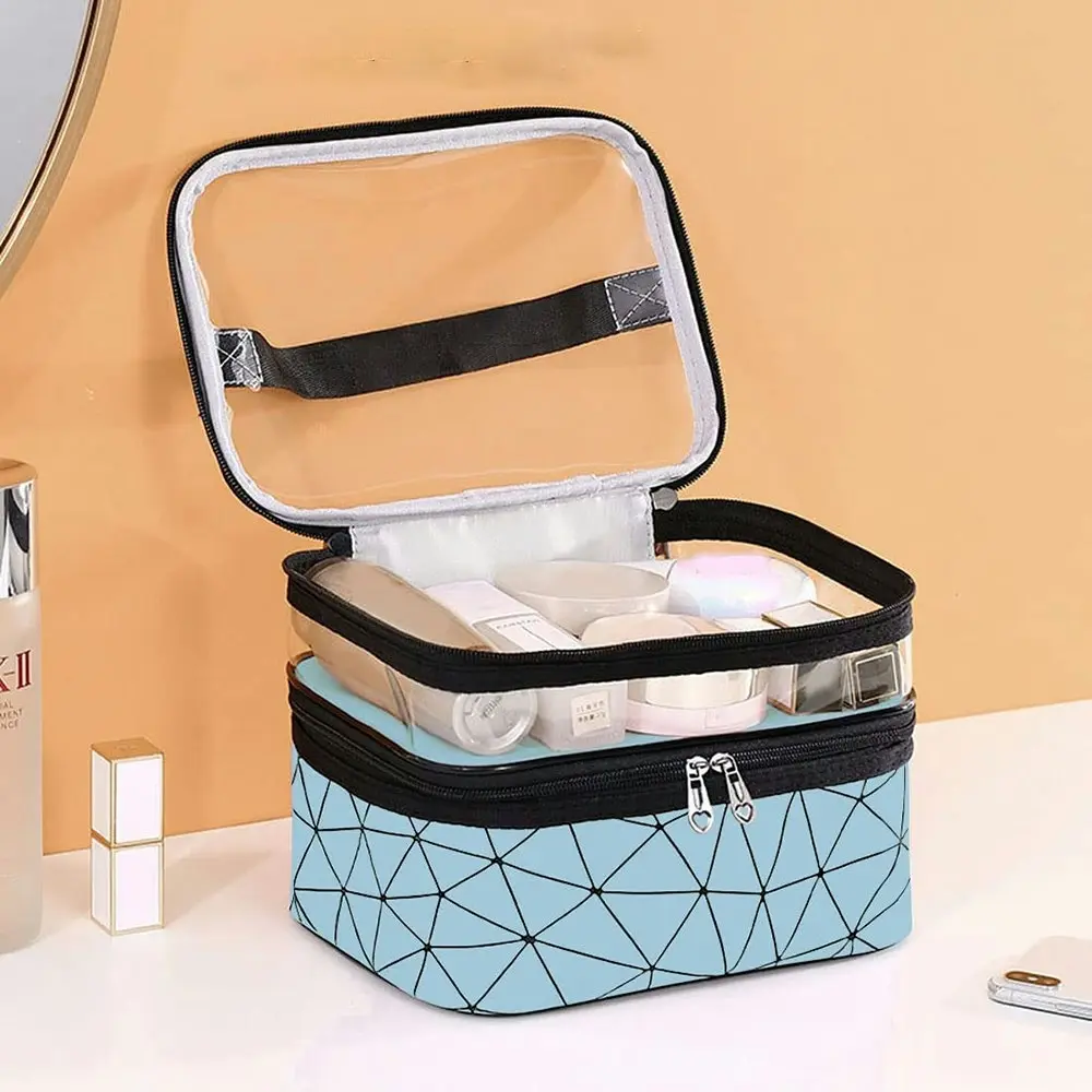 Double Layer Waterproof Travel Makeup Bag Toiletry Bags