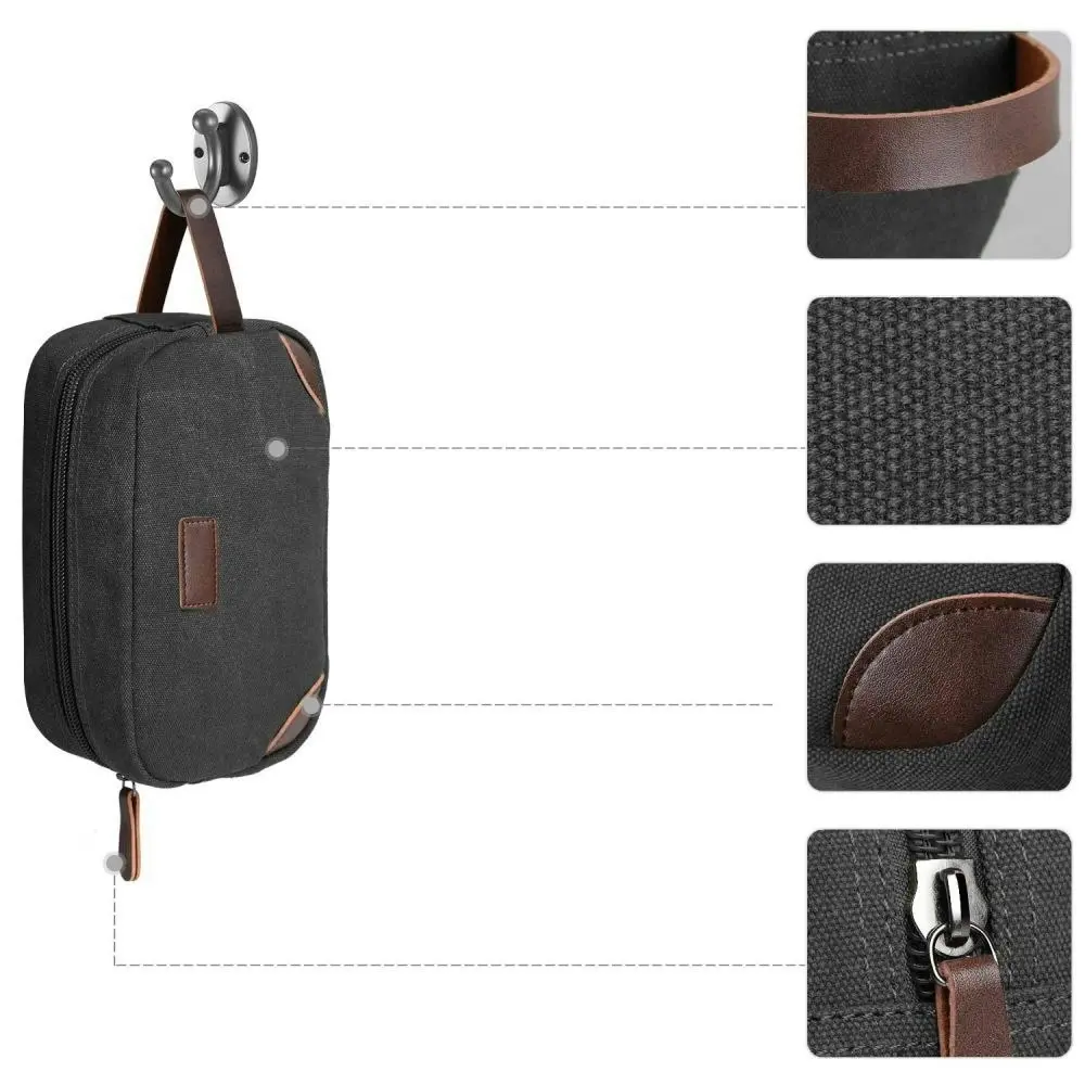 Portable Travel Toiletry Bag Men Canvas Shaving Bag