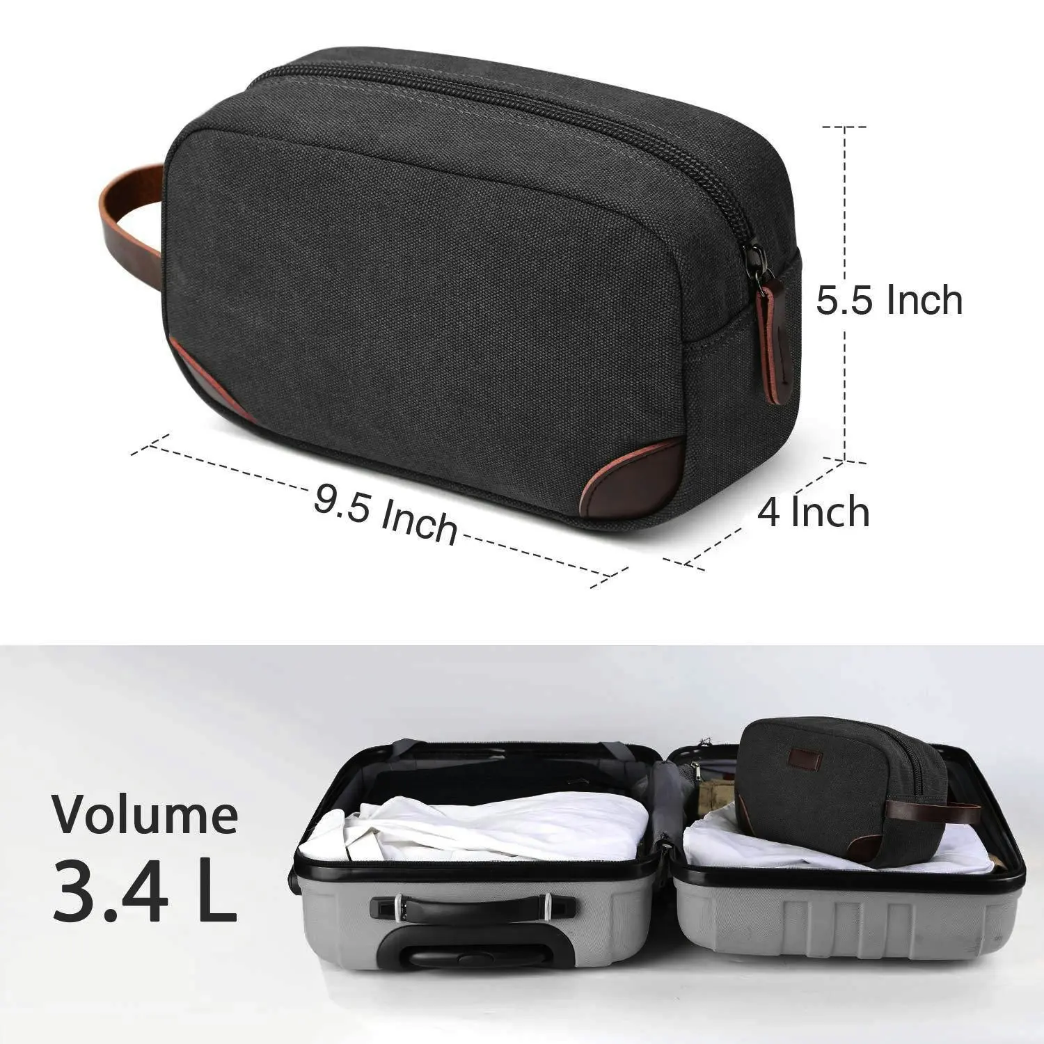 Portable Travel Toiletry Bag Men Canvas Shaving Bag