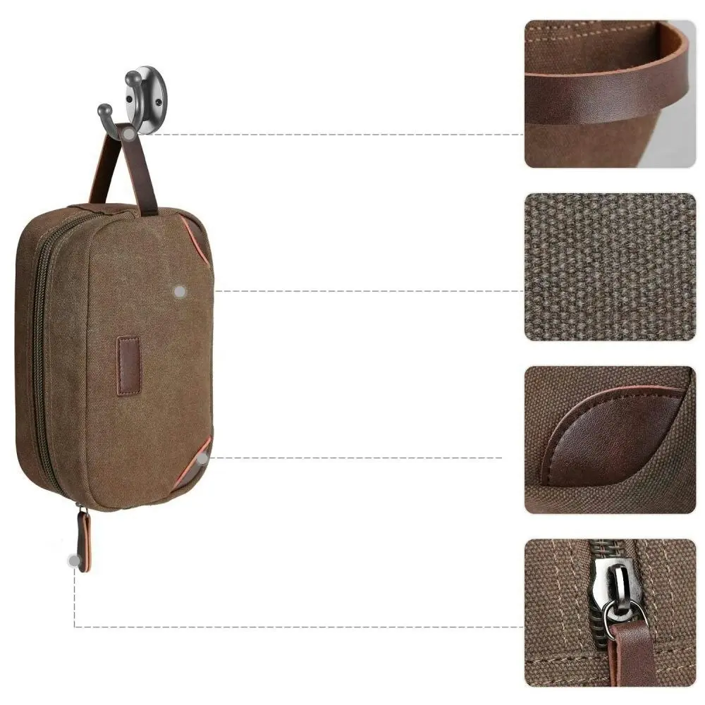 Portable Travel Toiletry Bag Men Canvas Shaving Bag