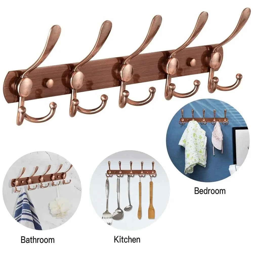 Wall-mounted coat rack heavy stainless steel metal row hook