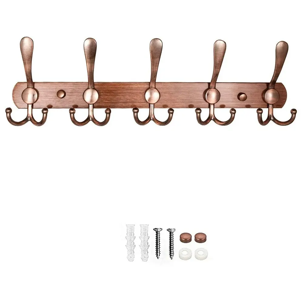 Wall-mounted coat rack heavy stainless steel metal row hook