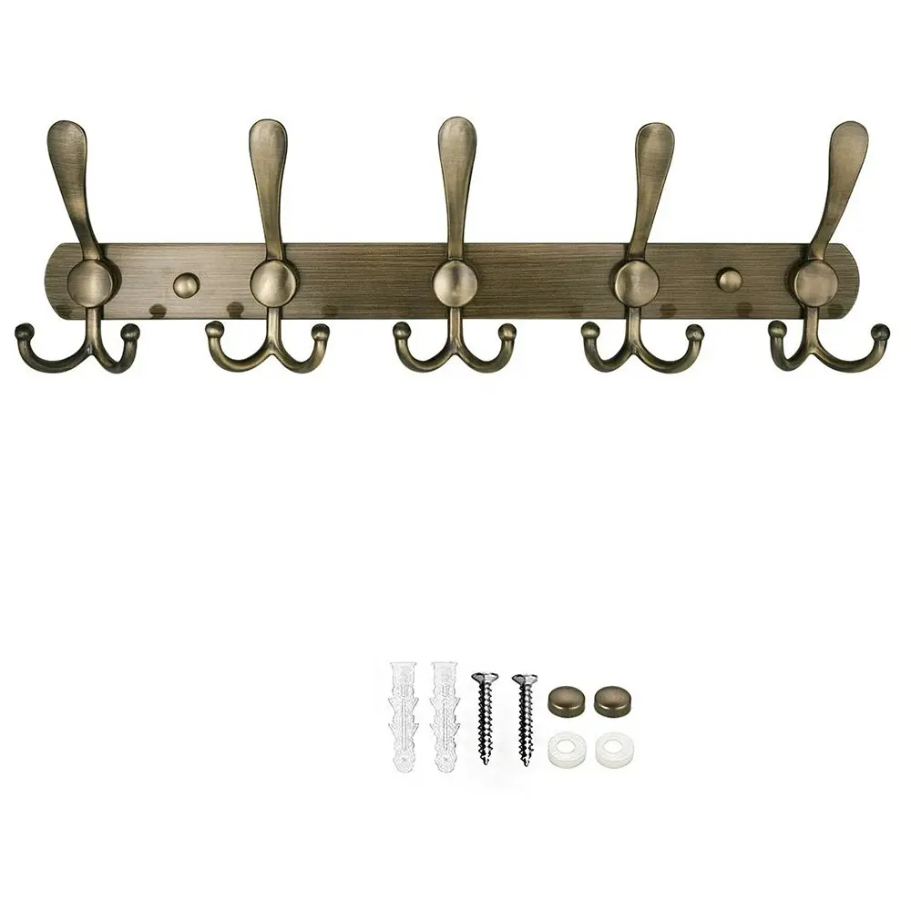 Wall-mounted coat rack heavy stainless steel metal row hook