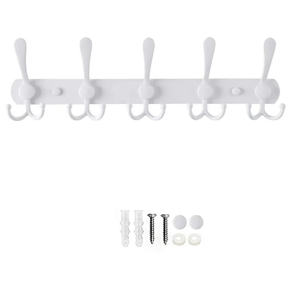 Wall-mounted coat rack heavy stainless steel metal row hook