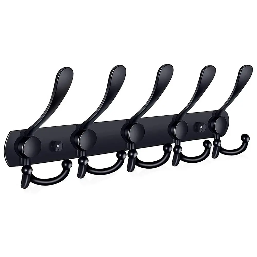 Wall-mounted coat rack heavy stainless steel metal row hook