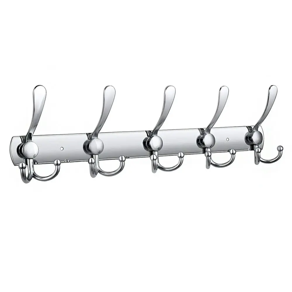 Wall-mounted coat rack heavy stainless steel metal row hook