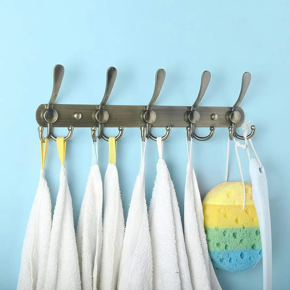 Wall-mounted coat rack heavy stainless steel metal row hook