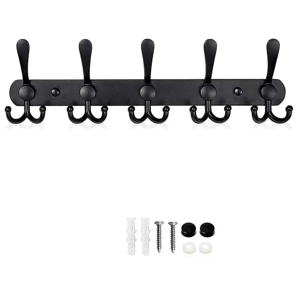 Wall-mounted coat rack heavy stainless steel metal row hook