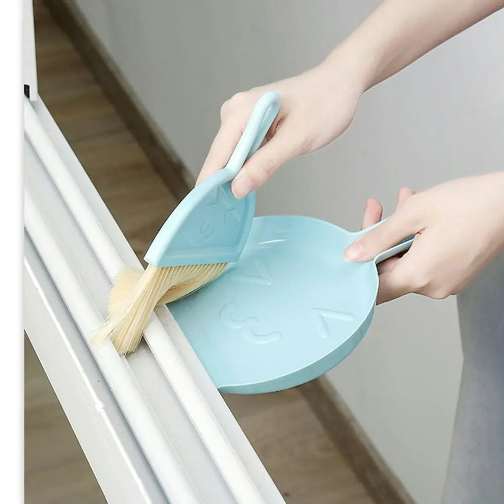 3Pcs Desktop Mini Broom Keyboard Cleaning Brush Broom With Dustpan Set