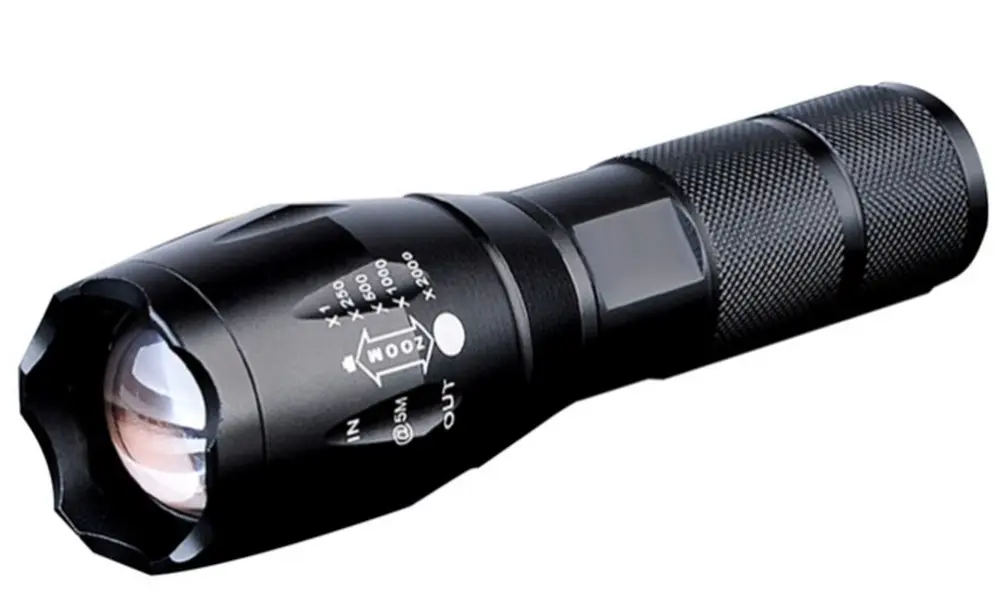 2pack Zoom LED Torch with Five Modes-Black