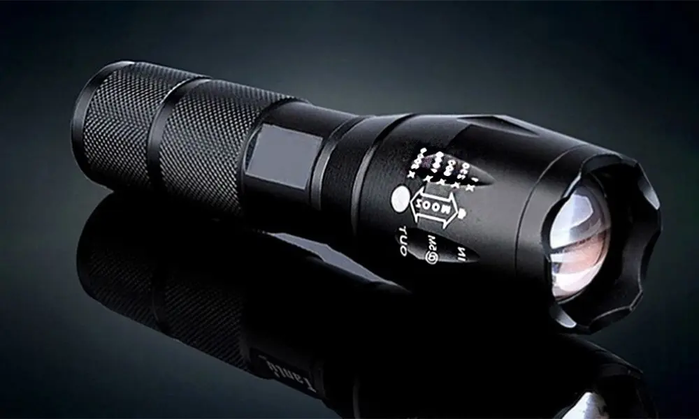 2pack Zoom LED Torch with Five Modes-Black