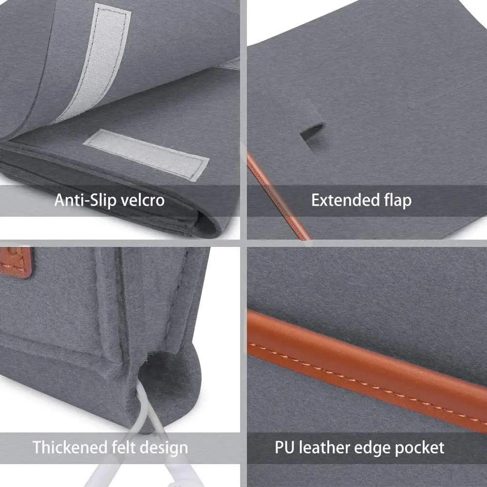 Felt Bedside Storage Bag with Pockets Convenient Bed Sofa Desk Hanging Organizer