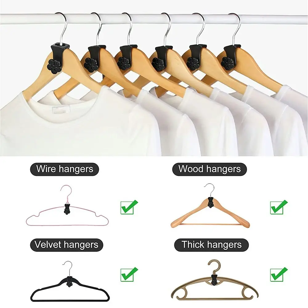 40Pcs Space Saving Closet Organizers Storage Hanger Extender Connection Hooks