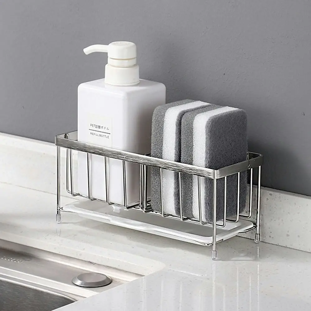 Stainless Steel Countertop Drain Basket Kitchen Storage Rack