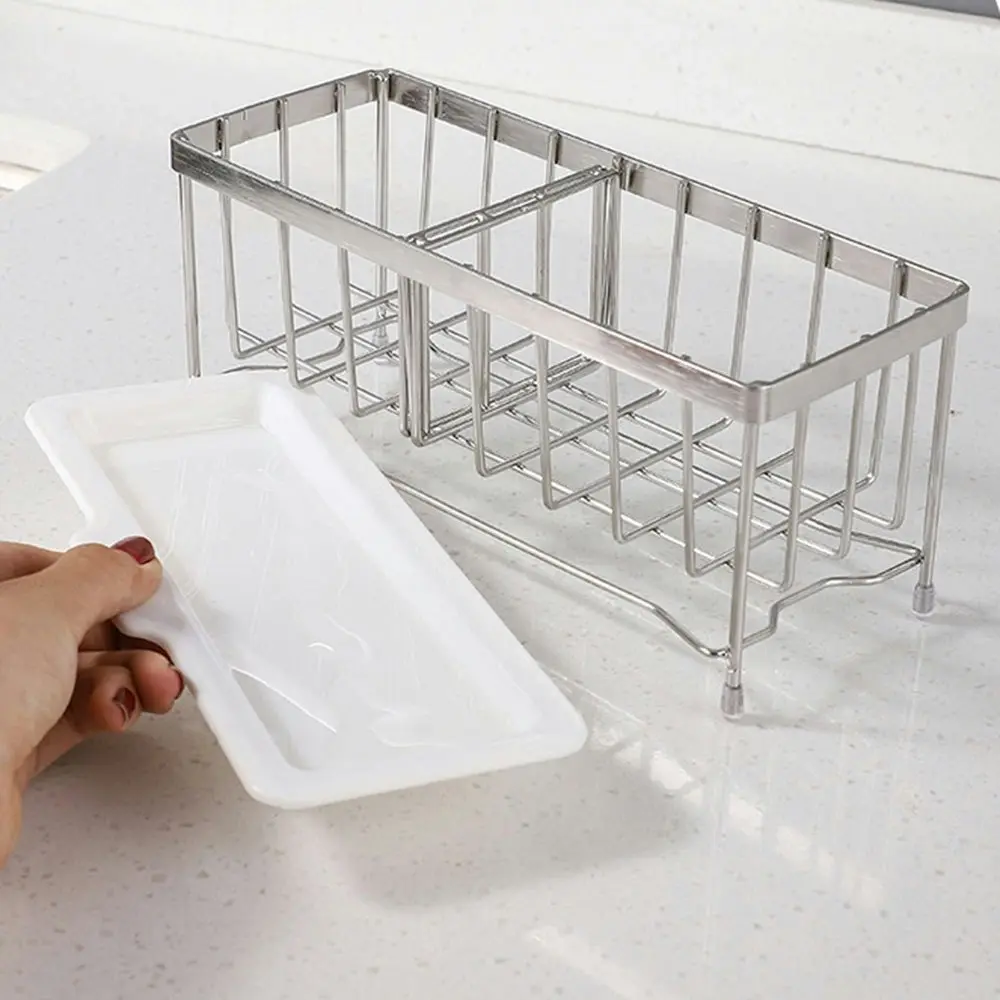 Stainless Steel Countertop Drain Basket Kitchen Storage Rack